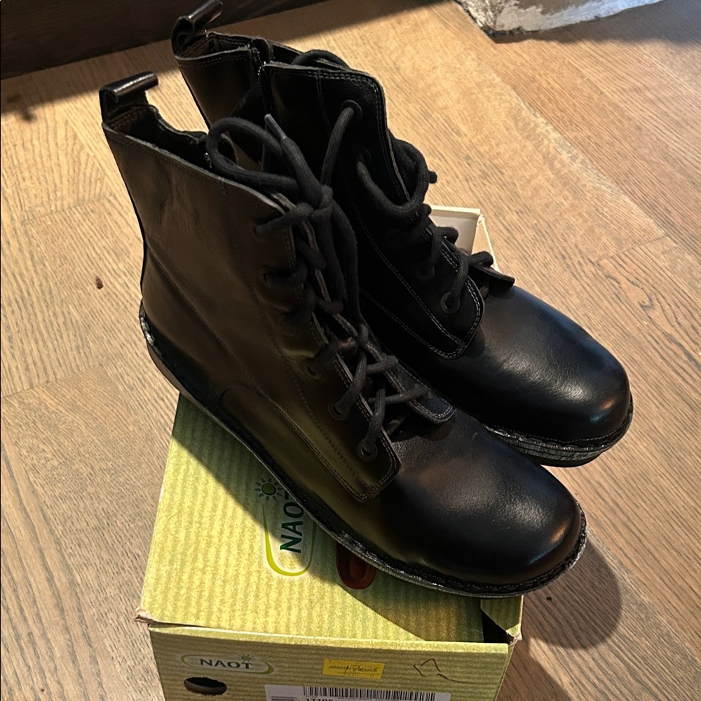 Naot Black Leather Boots